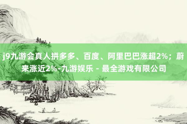 j9九游会真人拼多多、百度、阿里巴巴涨超2%；蔚来涨近2%-九游娱乐 - 最全游戏有限公司