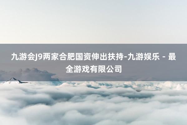 九游会J9两家合肥国资伸出扶持-九游娱乐 - 最全游戏有限公司