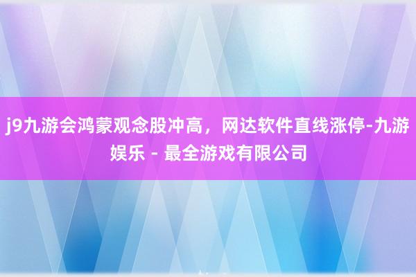 j9九游会鸿蒙观念股冲高，网达软件直线涨停-九游娱乐 - 最全游戏有限公司